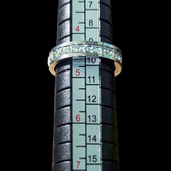 Titanium CZ Diamond Eternity Ring Size 9, 10.5, 11.5 - Picture 5 of 5